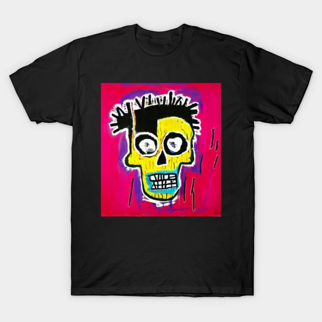 Cartoon Skull | Street Art T-Shirt by jeanmbart